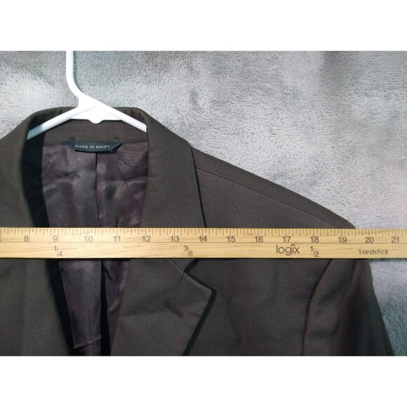 Banana Republic Blazer Mens 44R Brown Wool Sport Coat Suit Jacket 3 Button - Picture 8 of 11